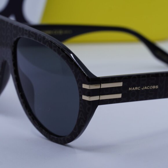 Marc Jacobs MARC 747/S 003L IR Aviator Sunglasses - Pattern Black Grey/Grey - Picture 2 of 11